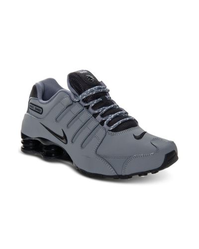 mens grey nike shox