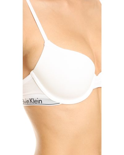 Calvin Klein Modern Cotton T-shirt Bra in White - Lyst