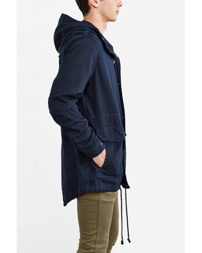 navy fishtail parka