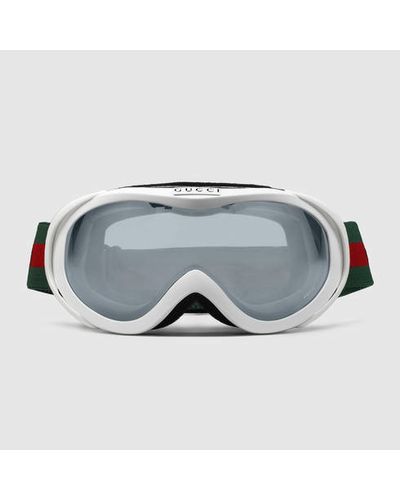 usund bekvemmelighed band Gucci White Ski Goggles for Men - Lyst