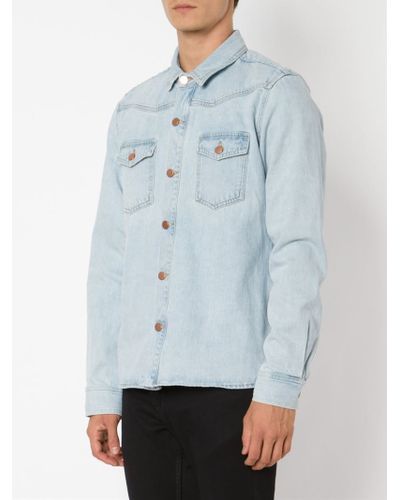 off white denim shirt