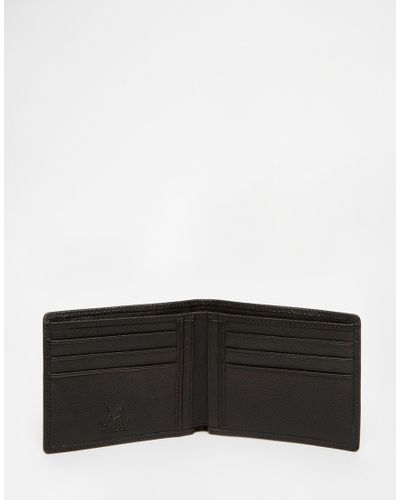 Lyle & Scott Leather Billfold Wallet in Black for Men - Lyst