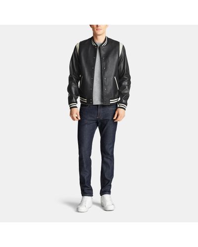 leather baseball jacket mens
