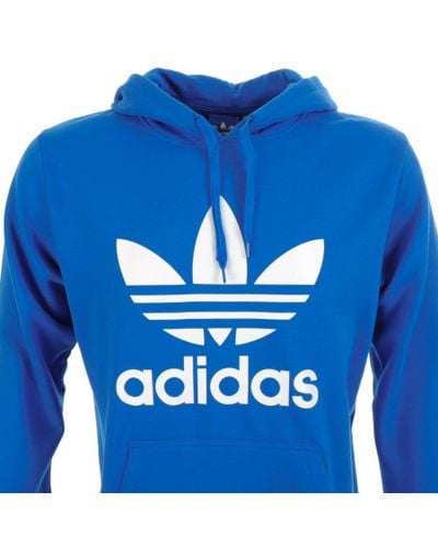 trefoil hoodie blue