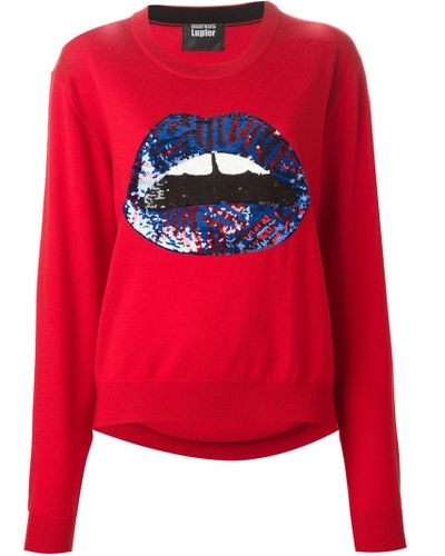 markus lupfer red lips jumper