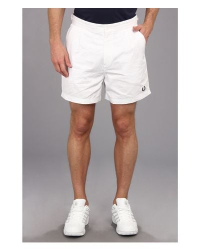 Fred Perry Tailored Tennis Shorts in White for Men | Lyst
