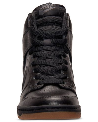 nike dunk sky hi essential black