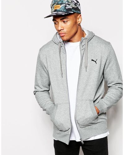 grey puma zip up hoodie