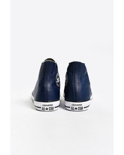 Converse Chuck Taylor All Star Leather High-top Sneaker in Navy (Blue) for  Men - Lyst