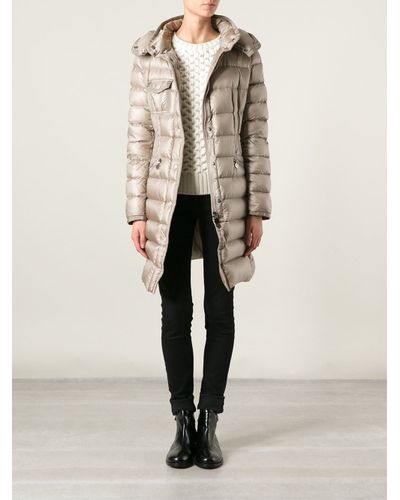 Moncler Hermine Padded Coat in Natural - Lyst