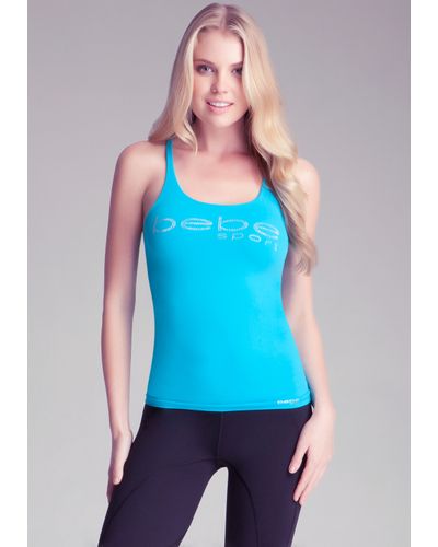 Bebe Sport Racerback Tank In Black Lyst Bebe Sport Racerback Tank In Black Lyst