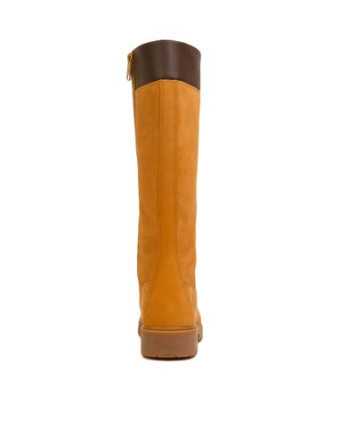 Timberland 14-inch Side Zip Waterproof Boots In Wheat in Natural | Lyst
