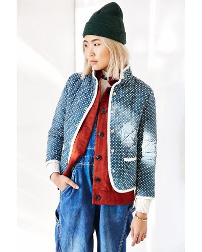 utility canvas quilted snap jacket