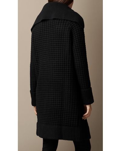 black knit coat