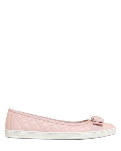 salvatore ferragamo rufina quilted flats