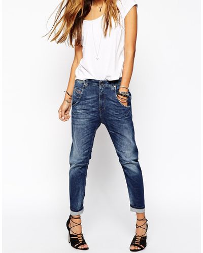 DIESEL Fayza Boyfriend Jeans in Blue | Lyst