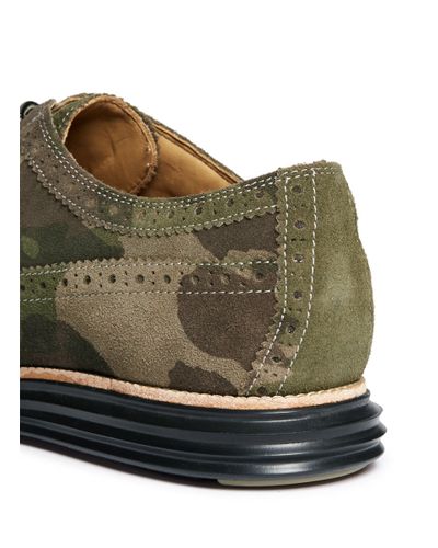 cole haan camo wingtips