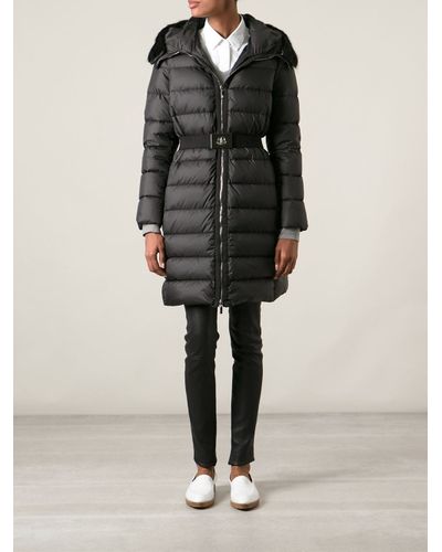 belted padded jacket