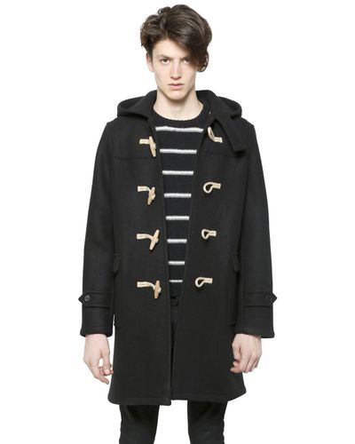 wool hooded duffle coat