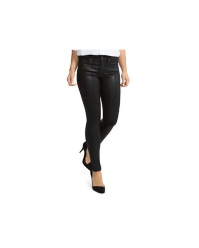 Spanx Spanx® Denim Coated Skinny Jeans In Black Laquer - Lyst