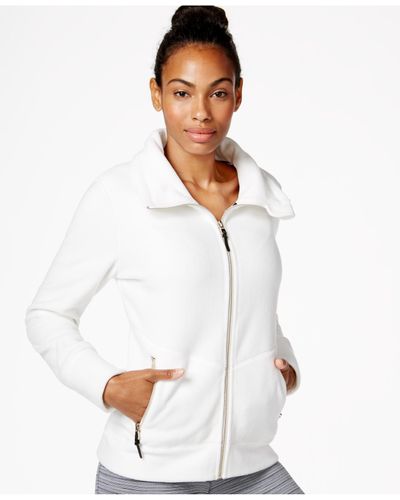 Calvin Klein Performance Polar Fleece Jacket in Cloud (White) - Lyst
