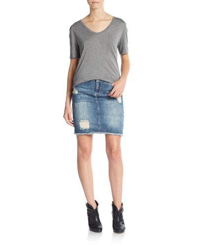 kensie button front skirt