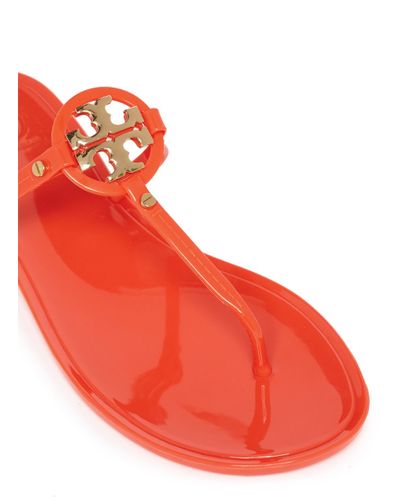 orange tory burch miller sandals