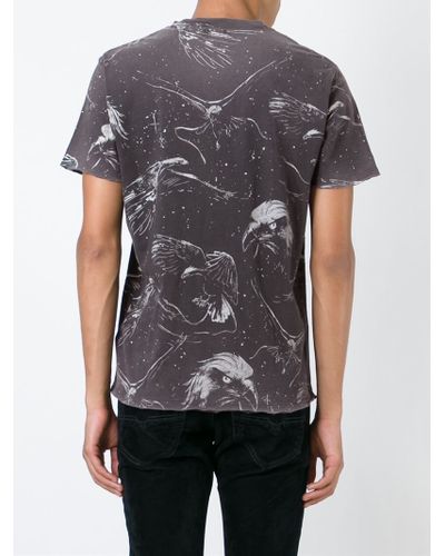 DIESEL Phoenix Print T-shirt in Grey (Gray) for Men - Lyst
