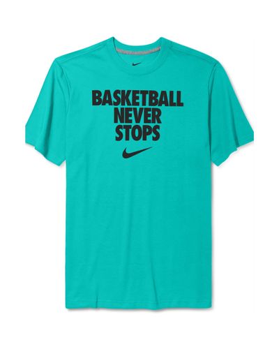 Nike Never Stops Basketball Tshirt in Blue for Men - Lyst