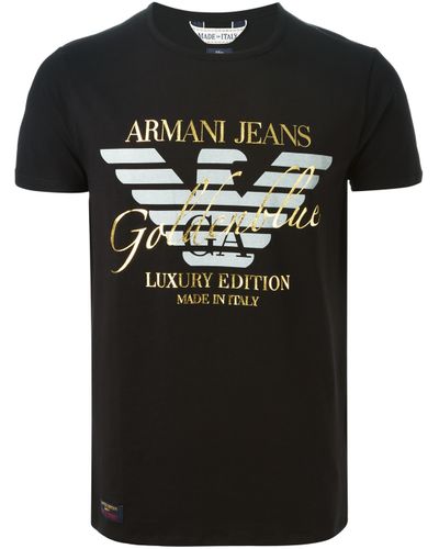 Armani Jeans Special Edition T.shirt With Logo in Black for Men - Lyst