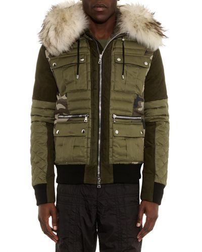 balmain camo jacket