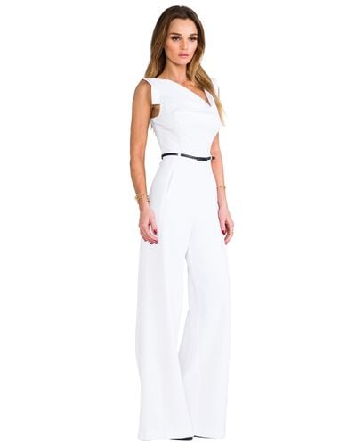 Black Halo Jackie Jumpsuit in White - Lyst