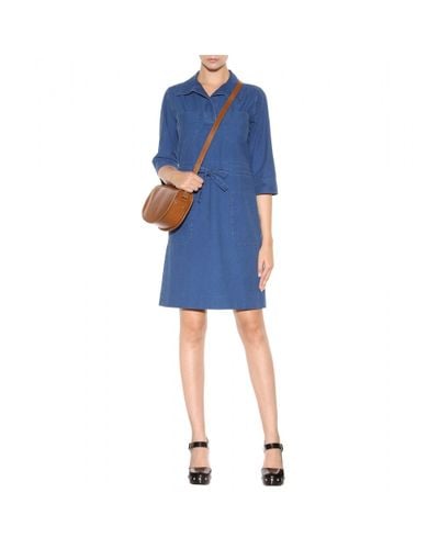 A.P.C. Denim Dress in Blue - Lyst