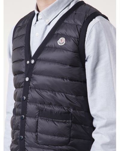 mens two tone puffer vest