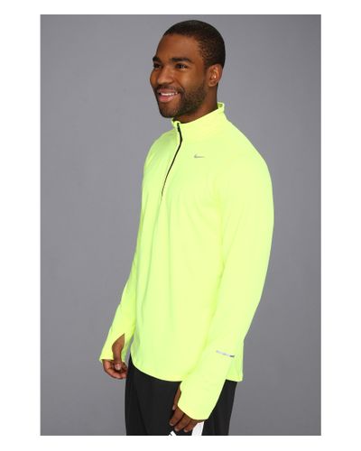 yellow nike half zip