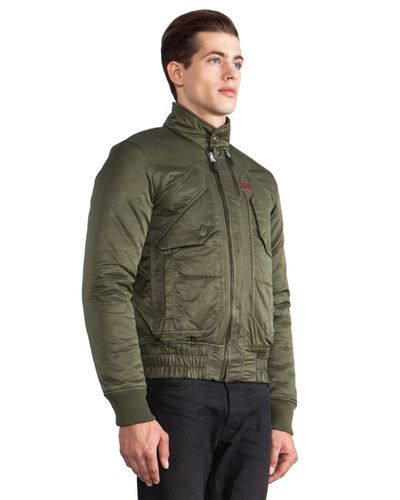 G-Star RAW Atlas Marlow Bomber in Army in Green for Men | Lyst