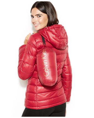 calvin klein packable down puffer coat