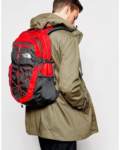 the north face red backpack