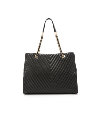 MICHAEL Michael Kors Susannah Quilted Large Tote - Black - Lyst