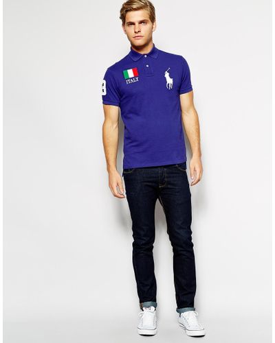 Polo Ralph Lauren Polo with Italy Flag in Blue for Men - Lyst
