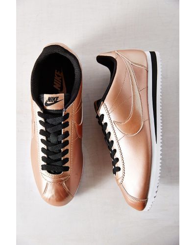 Nike Women's Classic Cortez Leather Sneaker in Copper (Metallic) | Lyst