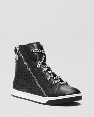 MICHAEL Michael Kors High Top Sneakers Urban Chain in Black - Lyst