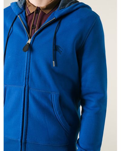 burberry blue zip hoodie