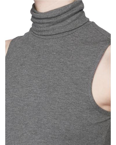 grey sleeveless knit