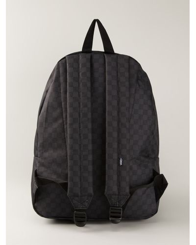 checkered leather backpack