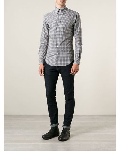 ralph lauren black button down