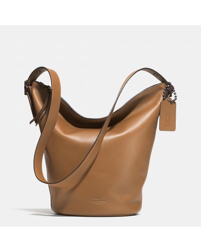 coach bleecker mini duffle bolsa in glove tanned leather
