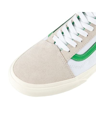 Vans Vintage Sport Old Skool In True White/kelly Green for Men | Lyst