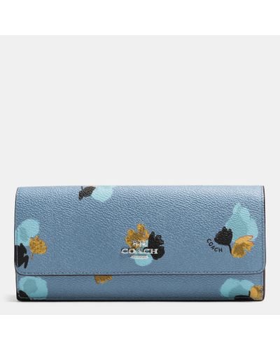 coach blue wallet