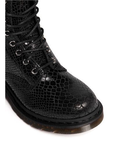 dr martens python black
